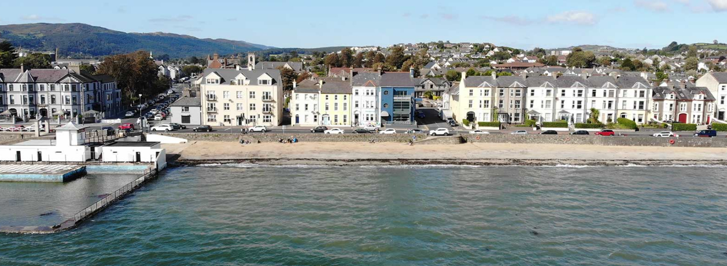 Warrenpoint waterfront and the surrounding landscape
