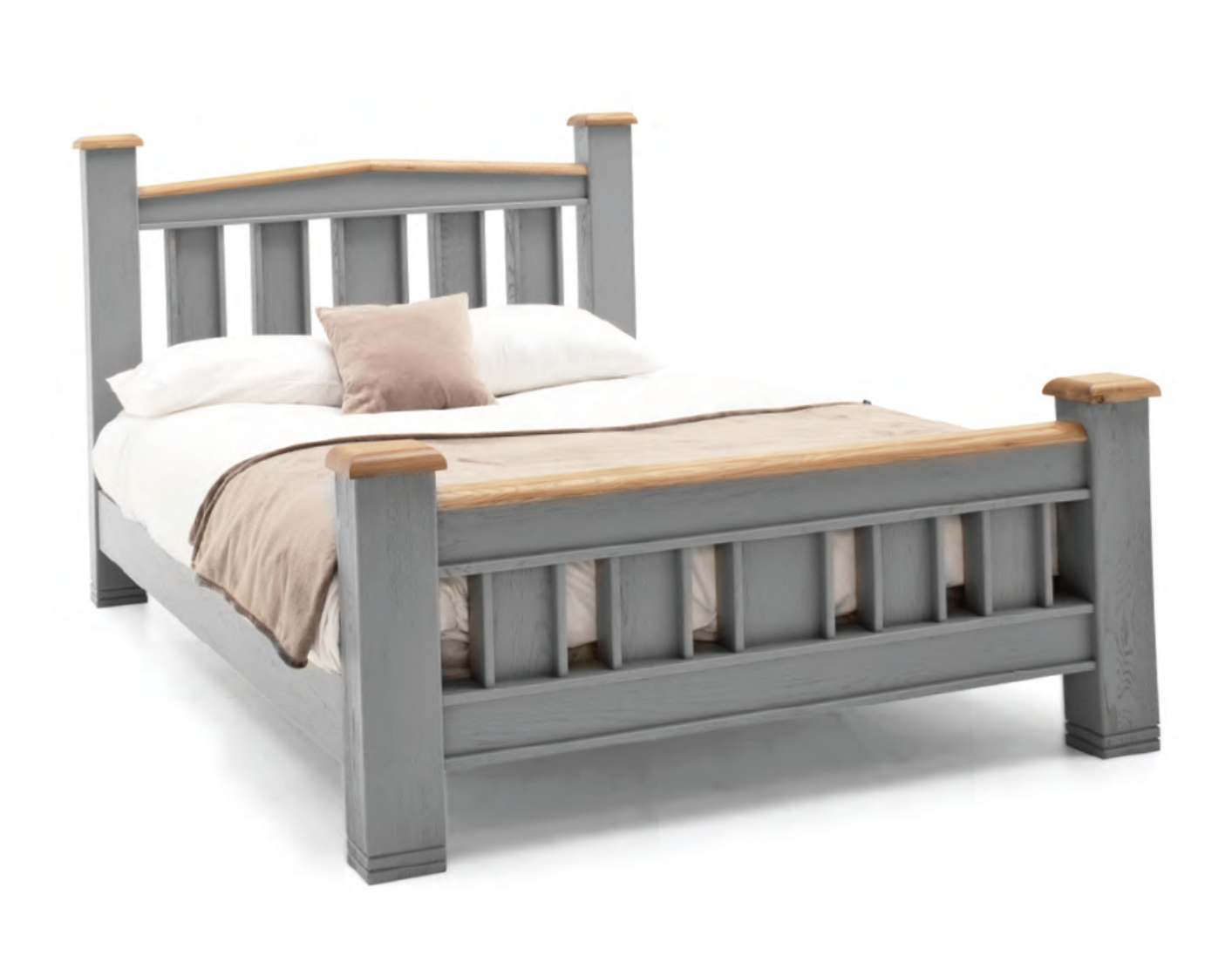 Danube Grey/Oak Bed