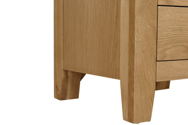 Marsden 3 Drawer Bedside Table in Natural Oak – official product image 1