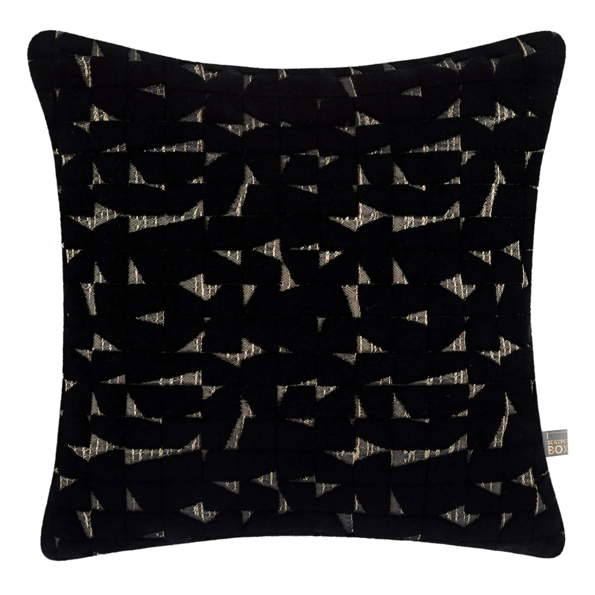 Scatter Box Talo cushion in Black/Gold, 45x45cm; sold as a pair of two matching cushions