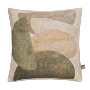 Geo Stack Cushion – Green – 45x45cm – Pair of 2