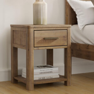 Inola Bedside Table 1 Drawer - Cashew by VIDA Living