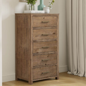 Inola Tall Chest 5 Drawer - Cashew by VIDA Living