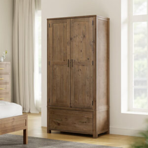 Inola Wardrobe 2 Door 1 Drawer - Cashew by VIDA Living