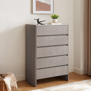 Mondello Tall Chest 5 Drawer - Washed Oak by VIDA Living