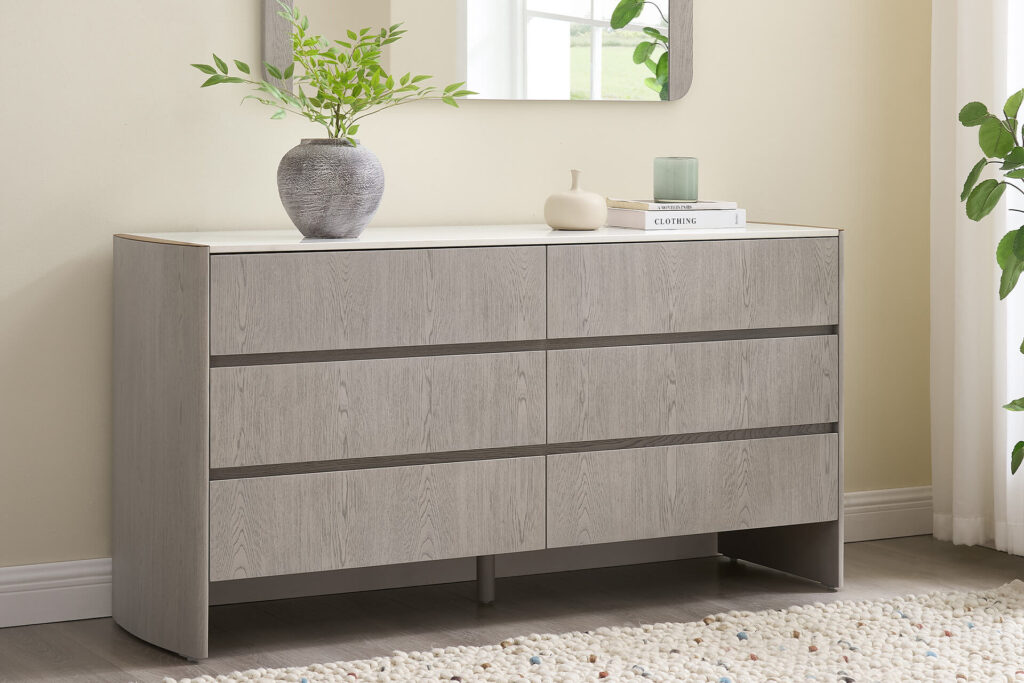 Mondello Dressing Chest 6 Drawer - Washed Oak by VIDA Living