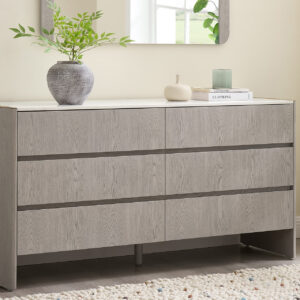 Mondello Dressing Chest 6 Drawer - Washed Oak by VIDA Living
