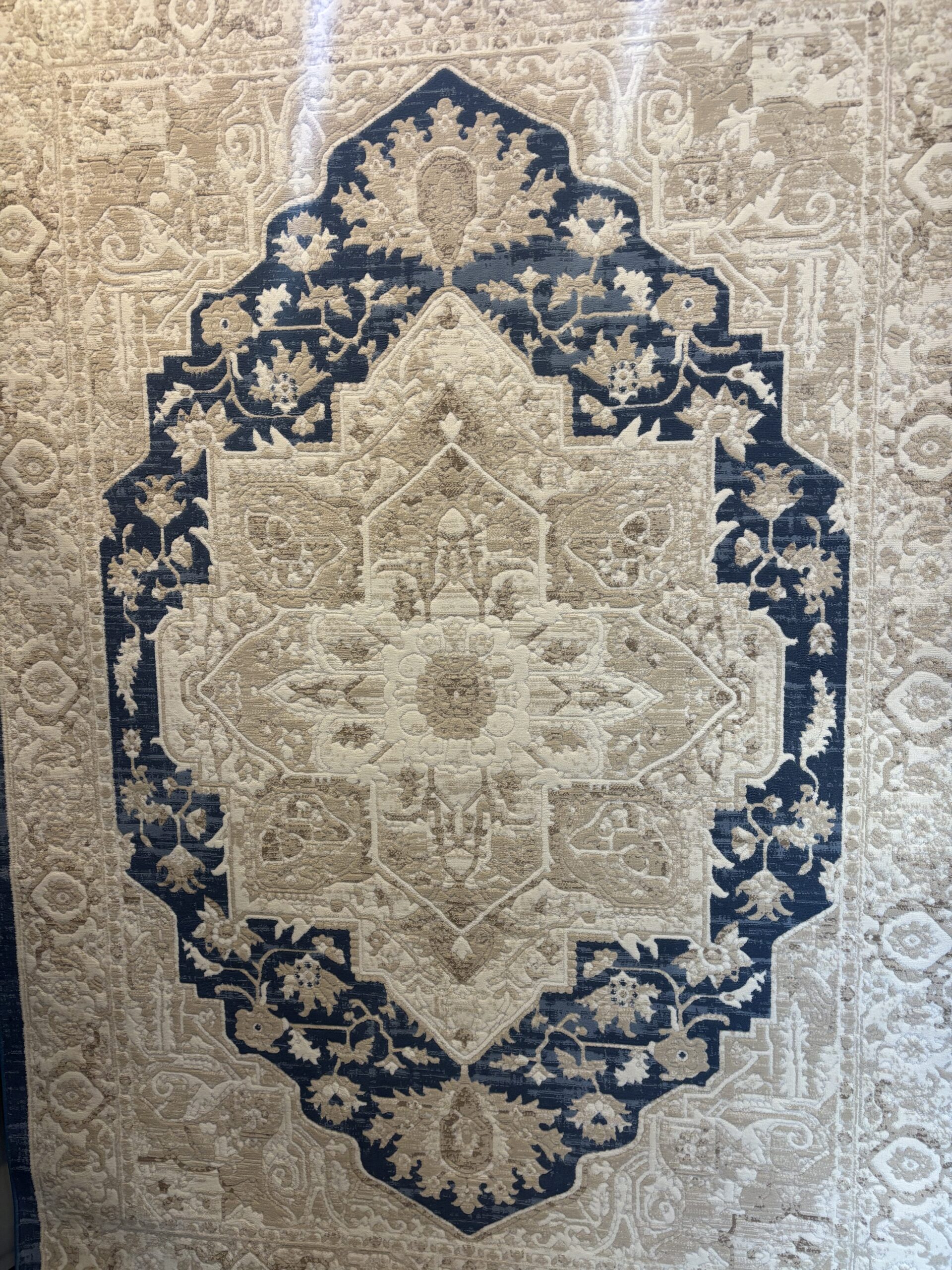 Sorento Classic Blue rug, 160 by 225 cm, photographed in the Bay Interiors showroom