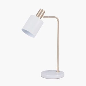 Pacific Biba white and gold marble-base table lamp - genuine product photograph