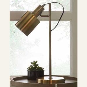 Pacific Aaron antique brass table lamp - genuine product photograph