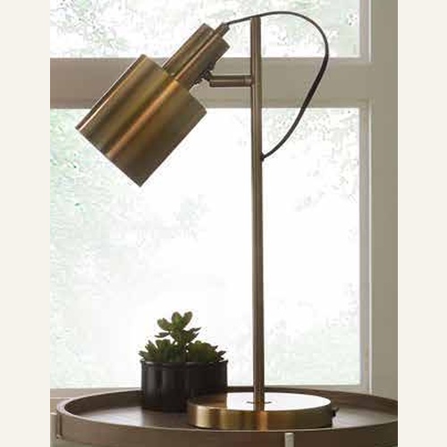 Pacific Aaron antique brass table lamp - genuine product photograph