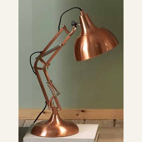 Pacific Alonzo brushed copper task table lamp - genuine product photograph