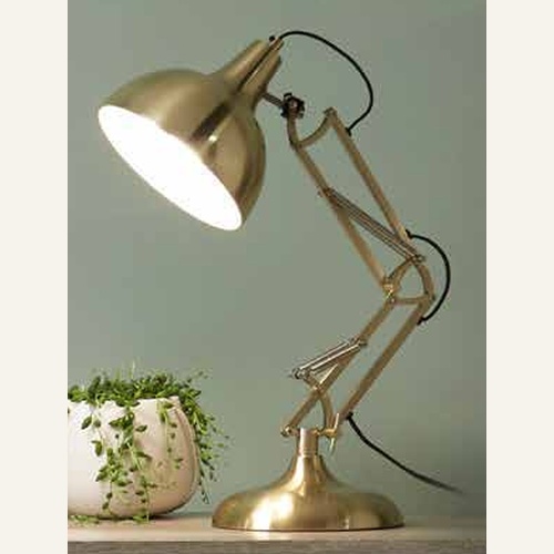 Pacific Alonzo brass table lamp - genuine product photograph